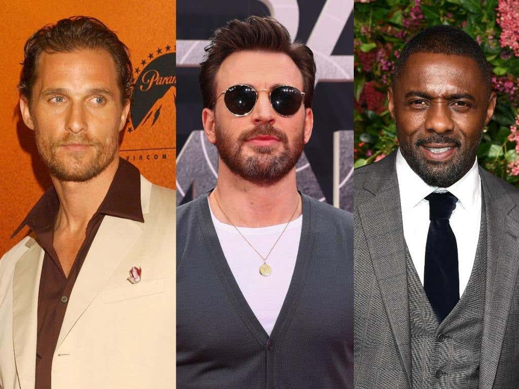 matthew mcconaughey, chris evans, idris elba