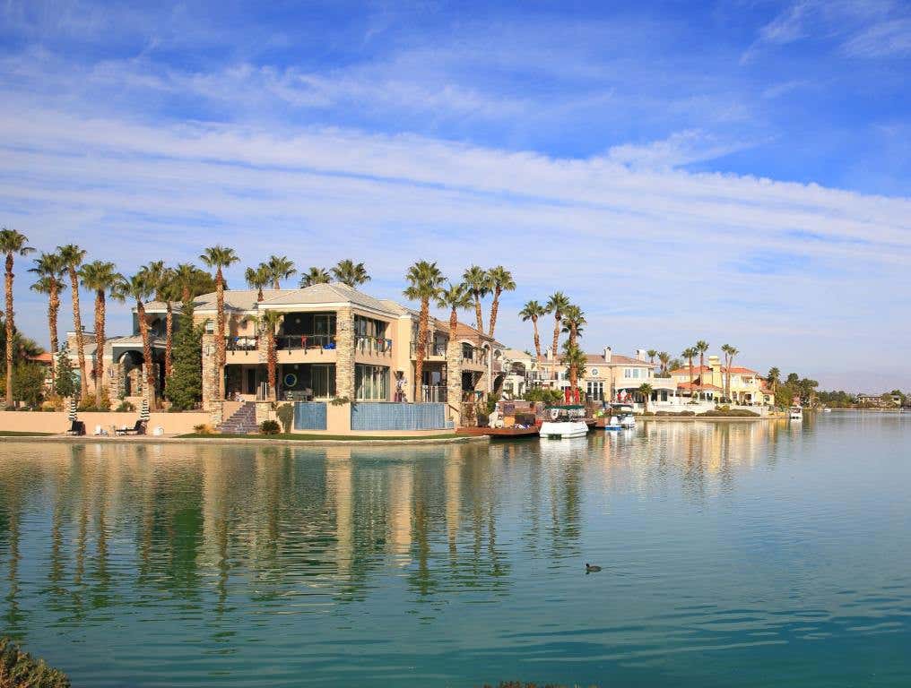 A home on Lake Sahara, Nevada. This story is about Dan Bilzerian selling his mansion in Vegas, which is the most expensive listing as of 2024.