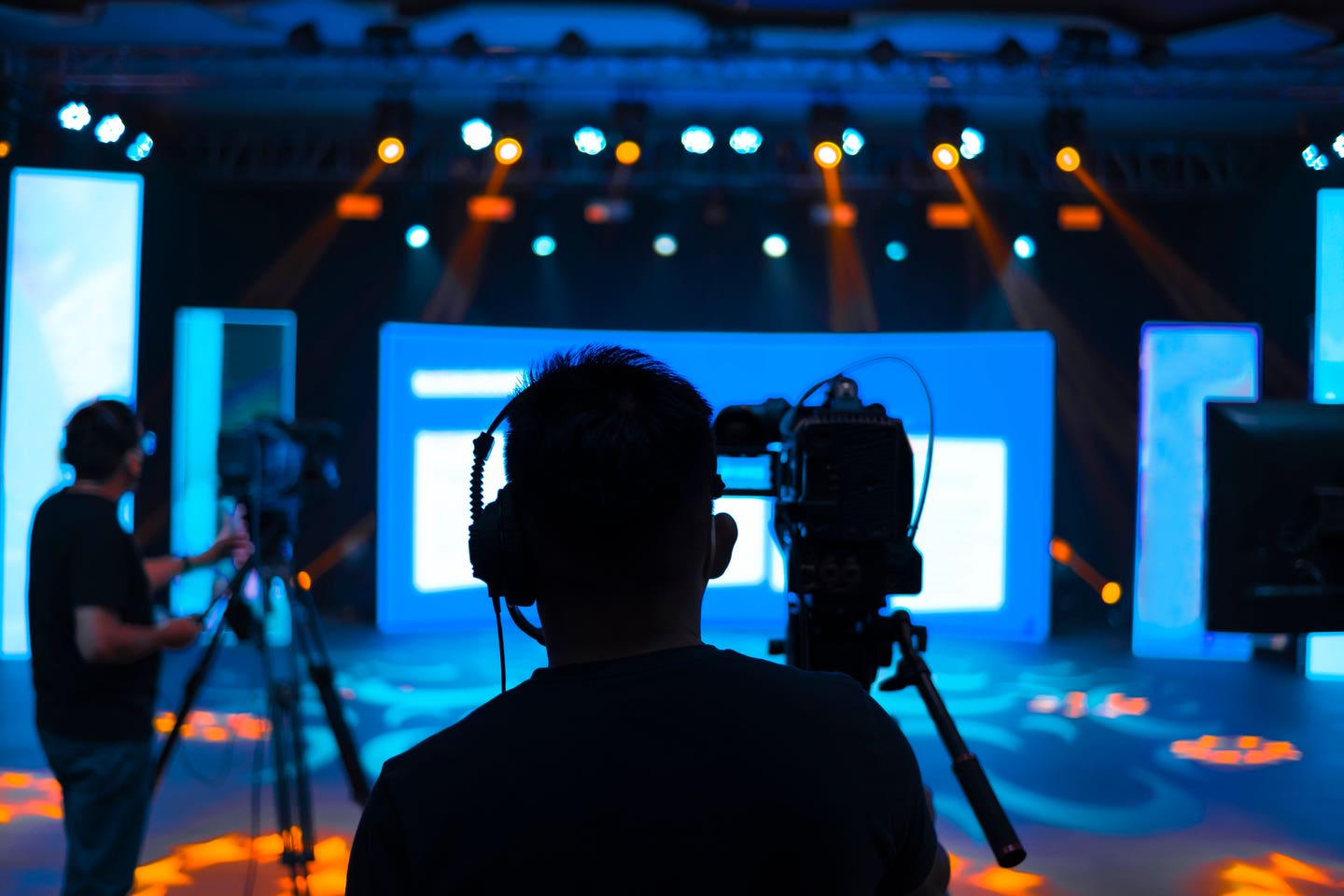 Men Photographing At Music Concert