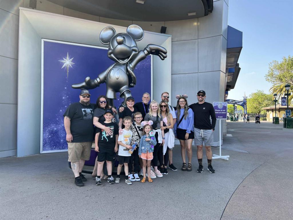 Shawn and the entire Stevens Family celebrating 100 years of Disney at Downtown Disney.